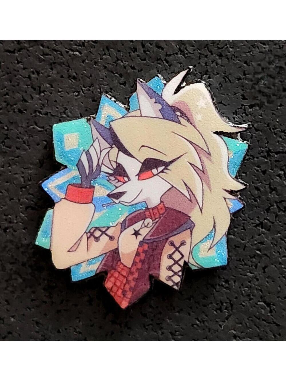Loona glitter pin  - Helluva Boss
